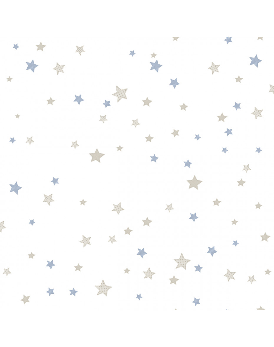 Tapeta hviezdičky 005439 - modrá a béžová